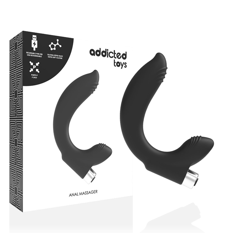 ADDICTED TOYS - VIBRATEUR PROSTATIQUE RECHARGEABLE MODÈLE 7 - NOIR ADDICTED TOYS