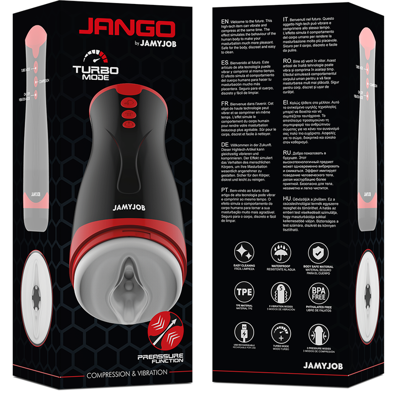 JAMYJOB - MASTURBATEUR COMPRESSION ET VIBRATION JANGO JAMYJOB