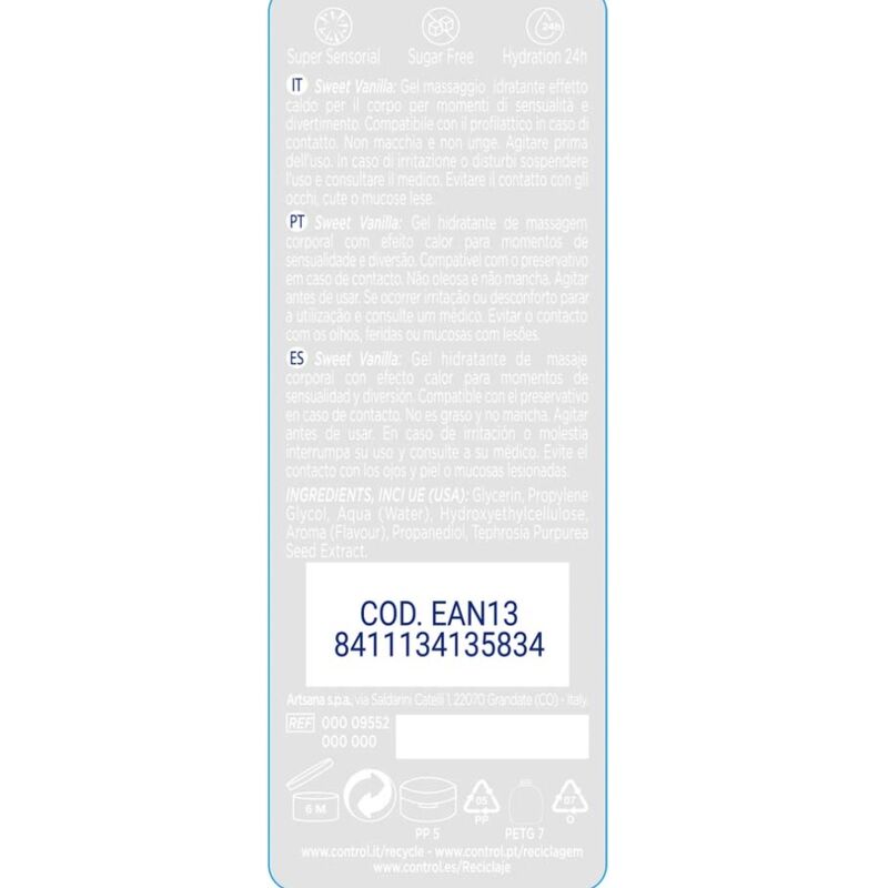 CONTROL - 2 EN 1 MASSAGE & PLAISIR DOUCEUR DE MADAGASCAR 200 ML CONTROL LUBES