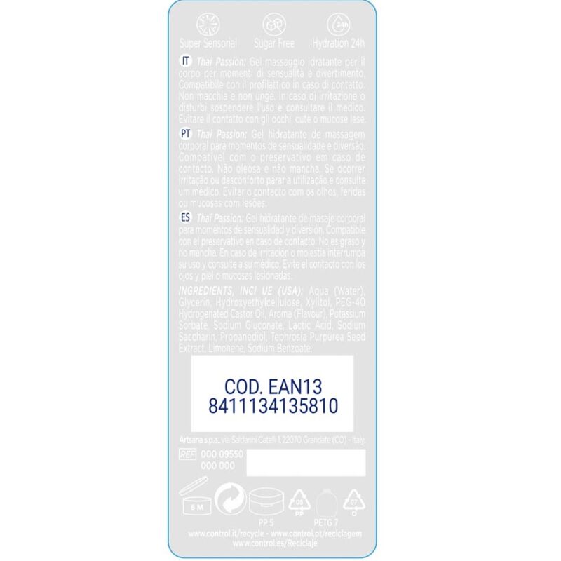 CONTROL - 2 EN 1 MASSAGE & PLAISIR THAI PASSION 200 ML CONTROL LUBES