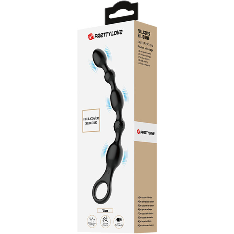 PRETTY LOVE - BALLES ANAL VAN 10 VIBRATIONS RECHARGEABLES EN SILICONE PRETTY LOVE