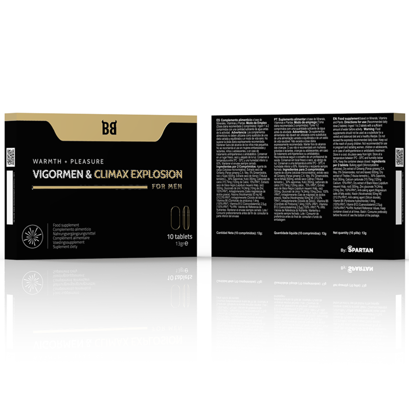 BLACK BULL - VIGORMEN & CLIMAX EXPLOSION PLUS GRAND PLAISIR POUR HOMMES 10 GÉLULES BLACK BULL