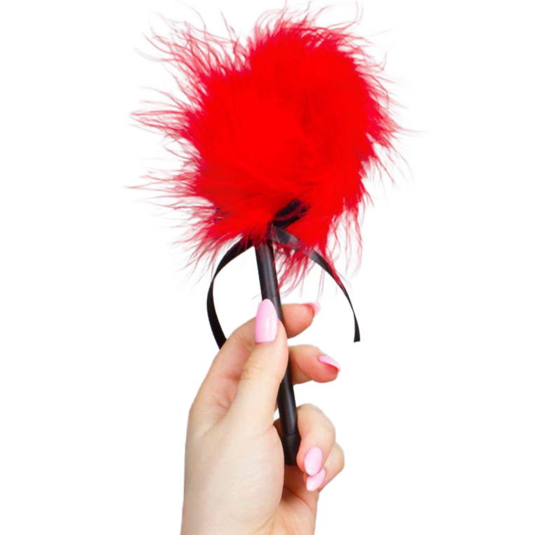 SECRETPLAY - DUSTER DE MARABOU ROUGE SECRETPLAY 100% FETISH