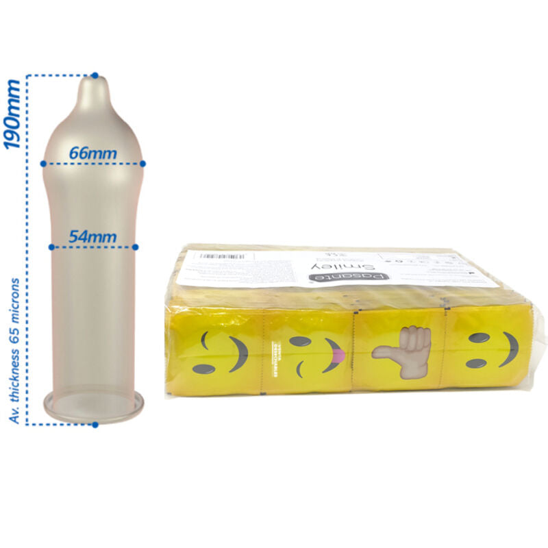 PASANTE - PRÉSERVATIFS SMILEY SAC 144 UNITÉS PASANTE