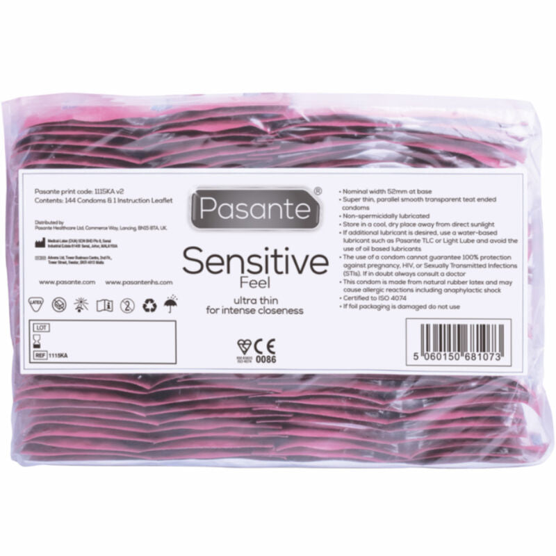 PASANTE - PRÉSERVATIFS SENSIBLES SAC 144 UNITÉS PASANTE