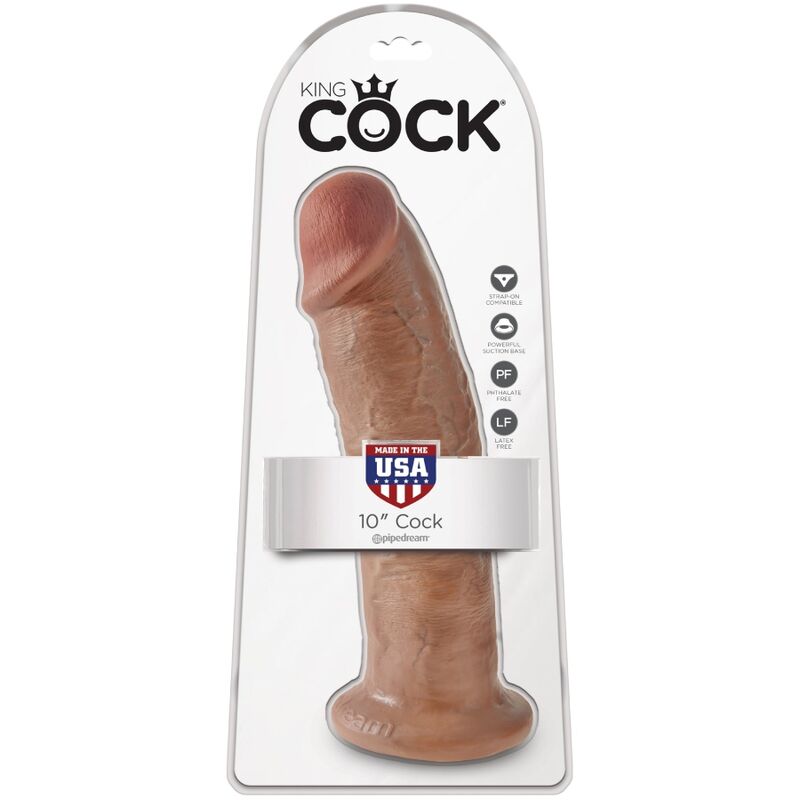 KING COCK - PÉNIS RÉALISTE 24 CM CARAMEL KING COCK