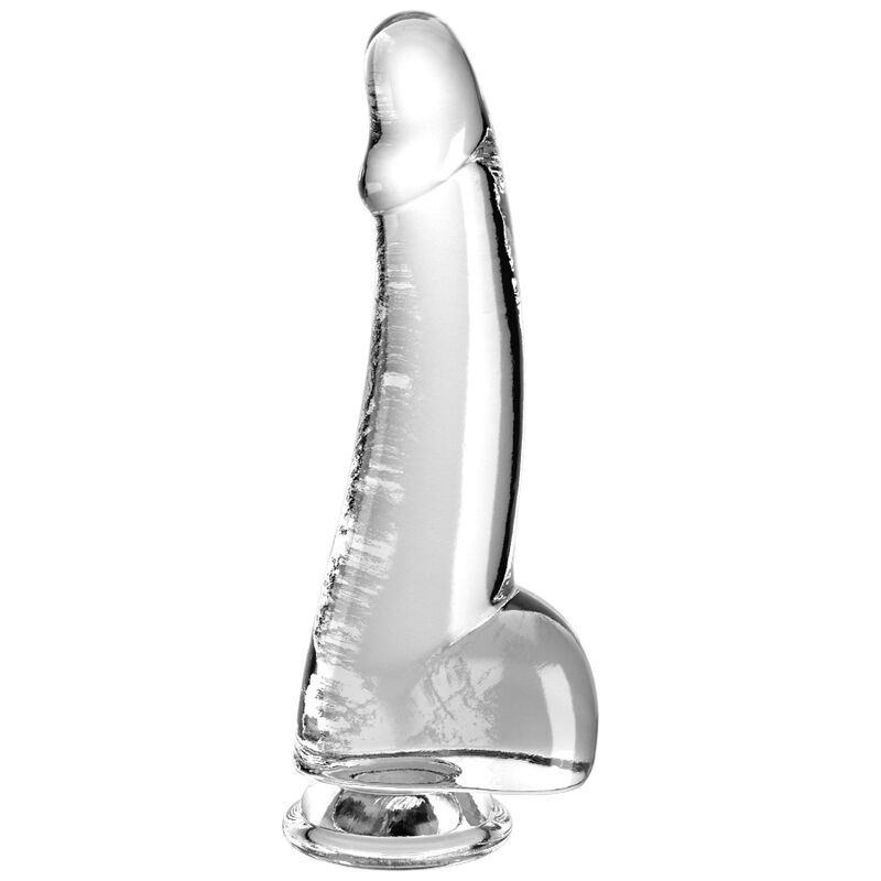 KING COCK - CLEAR GODE AVEC TESTICULES 15.2 CM TRANSPARENT KING COCK