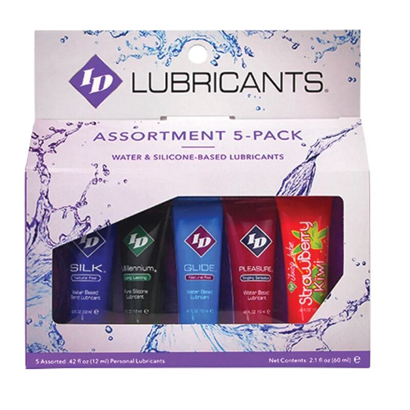 ID JUICY LUBE - ASSORTIMENT DE 5 TUBES DE LUBRIFIANT 12 ML ID JUICY LUBE
