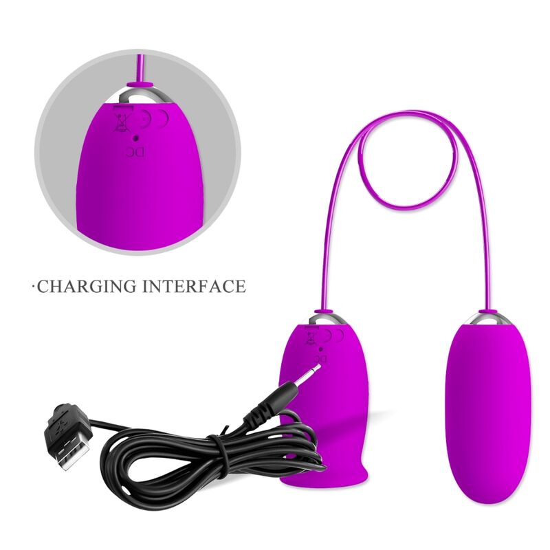 PRETTY LOVE - VIBRATEUR RECHARGEABLE DAISY DUAL EGG VIOLET PRETTY LOVE FLIRTATION