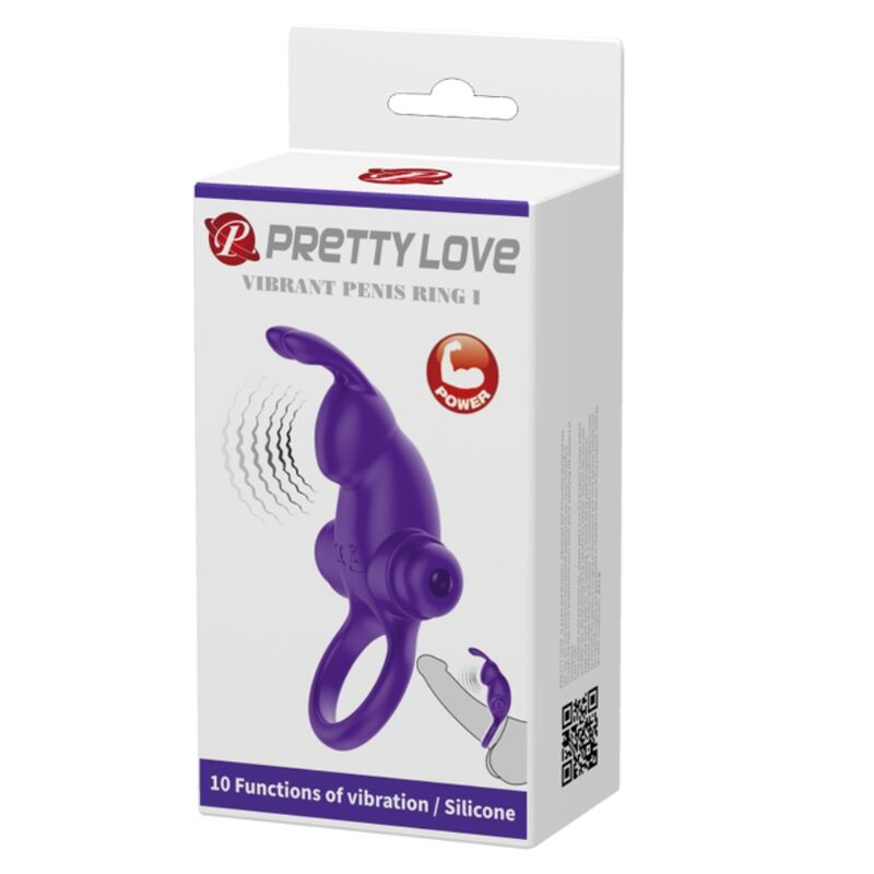 PRETTY LOVE - ANNEAU VIBRATEUR I RABBIT POUR PÉNIS VIOLET PRETTY LOVE MALE