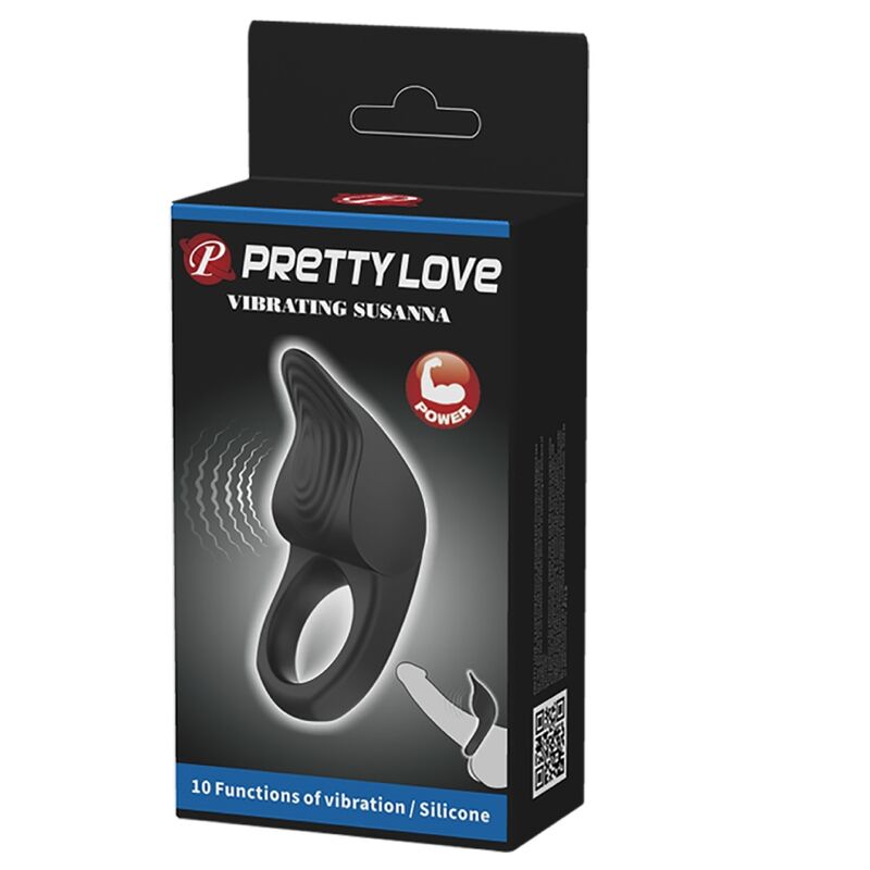 PRETTY LOVE - ANNEAU PÉNIS VIBRANT SUSANNA NOIR PRETTY LOVE MALE
