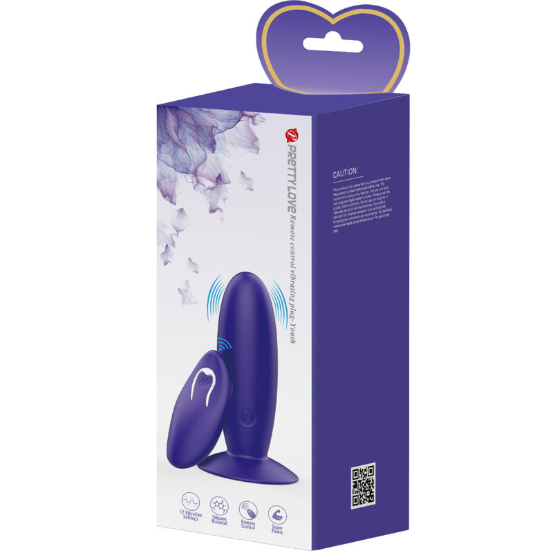 PRETTY LOVE - VIBRATEUR ANAL YOUTH PLUG TÉLÉCOMMANDE VIOLET PRETTY LOVE YOUTH