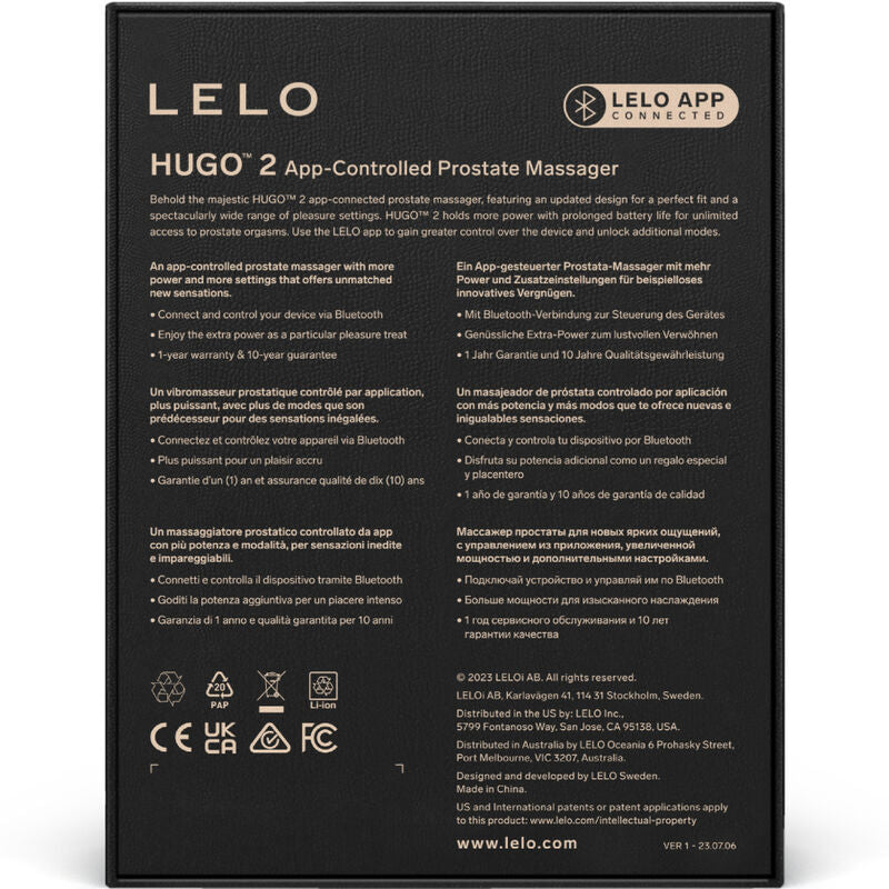 LELO - MASSEUR DE PROSTATE HUGO 2 VERT LELO