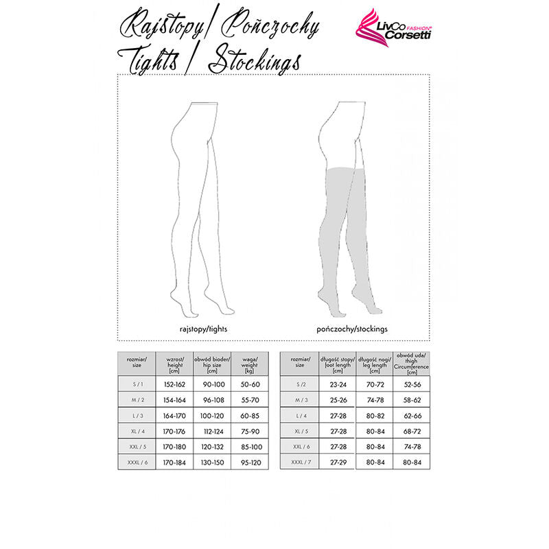 LIVCO CORSETTI FASHION - BAS LAMEAN LC XG044 NOIR TAILLE UNIQUE LIVCO CORSETTI STOCKINGS