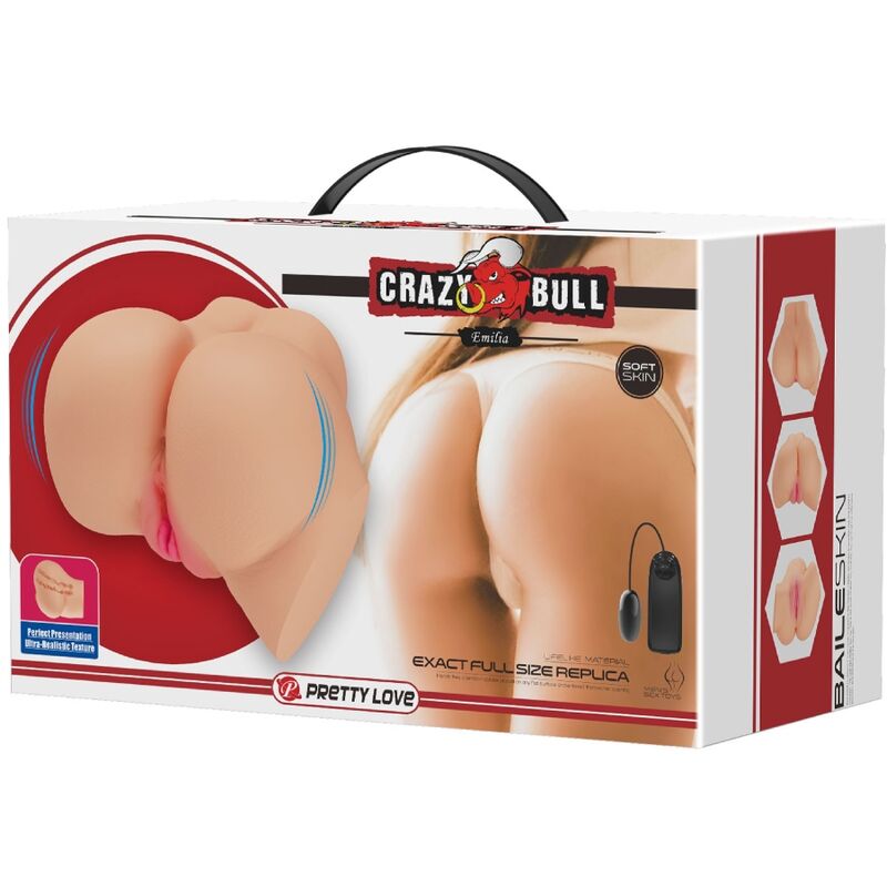 CRAZY BULL - VIBRATEUR VAGIN ET ANUS RÉALISTE EMILIA CRAZY BULL