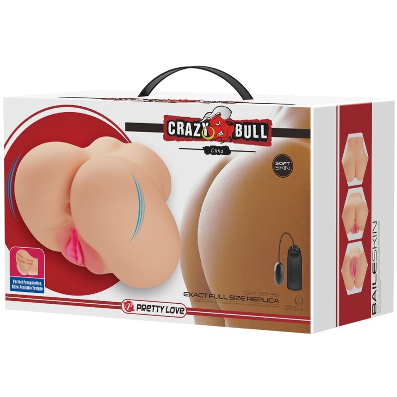 CRAZY BULL - VIBRATEUR VAGIN ET ANUS LUNA RÉALISTE CRAZY BULL