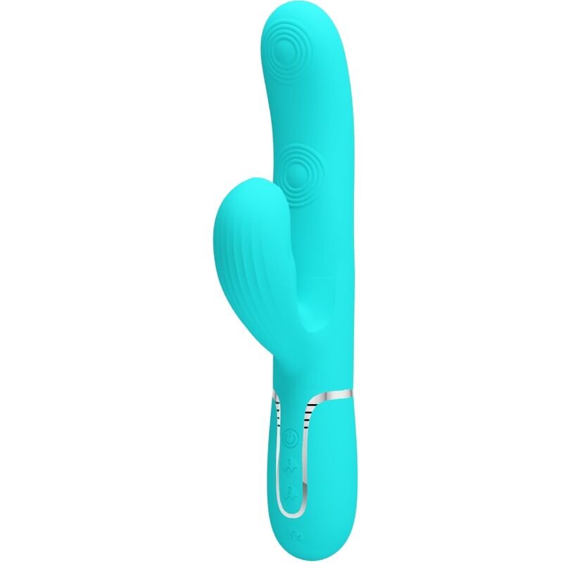 PRETTY LOVE - PERLITA VIBRATEUR MULTIFONCTION 3 EN 1 POINT G VERT AQUA PRETTY LOVE FLIRTATION