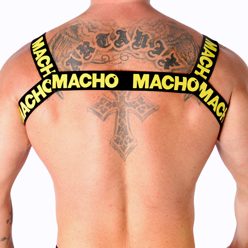 MACHO - HARNAIS DOUBLE JAUNE MACHO UNDERWEAR