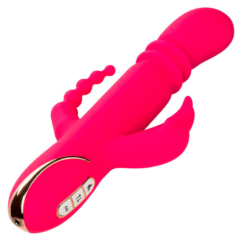 CALEXOTICS - JACK FANTASY TRIPLE VIBRATEUR CHAUFFANT LAPIN ROSE CALEXOTICS