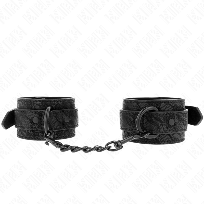 KINK - POIGNETS RECOUVERTS DE DENTELLE FONCÉE RÉGLABLE NOIR 19-26 CM KINK WRIST RESTRAINT
