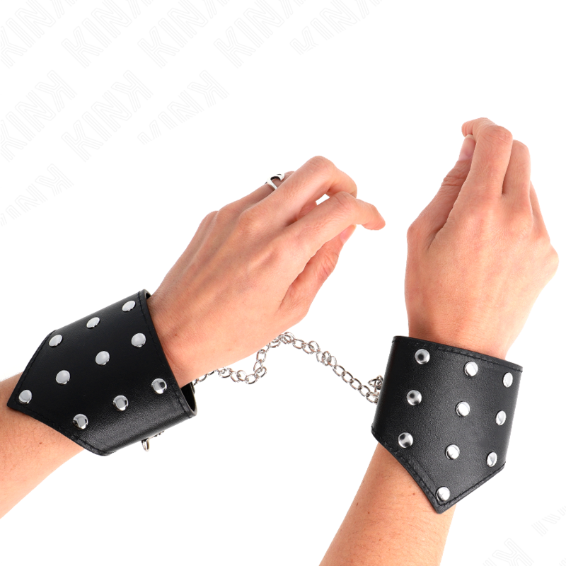 KINK - BRACELETS STYLE POINT NOIR AVEC CHAÎNE RÉGLABLE 17-23 CM X 8,5 CM KINK WRIST RESTRAINT