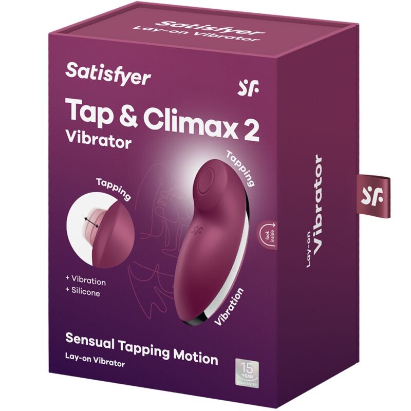 SATISFYER - TAP & CLIMAX 2 VIBRATEUR & STIMULATEUR ROUGE SATISFYER VIBRATOR