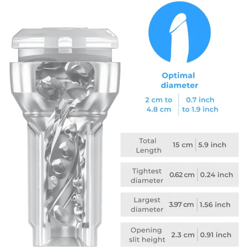 KIIROO - FEEL POCKET STROKER CRISTAL PAR KIIROO TRANSPARENT KIIROO