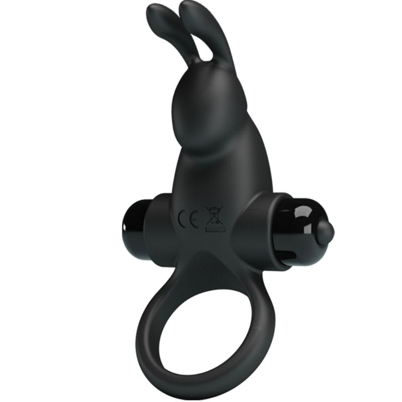 PRETTY LOVE - ANNEAU VIBRANT + STIMULATEUR DE CLITORIS RABBIT 10 VIBRATIONS NOIR PRETTY LOVE