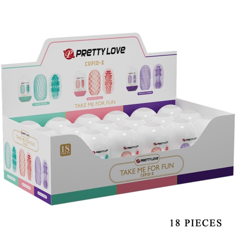 PRETTY LOVE - CUPID X 18 MASTURBATEURS POUR HOMMES DIFFÉRENTES TEXTURES PRETTY LOVE