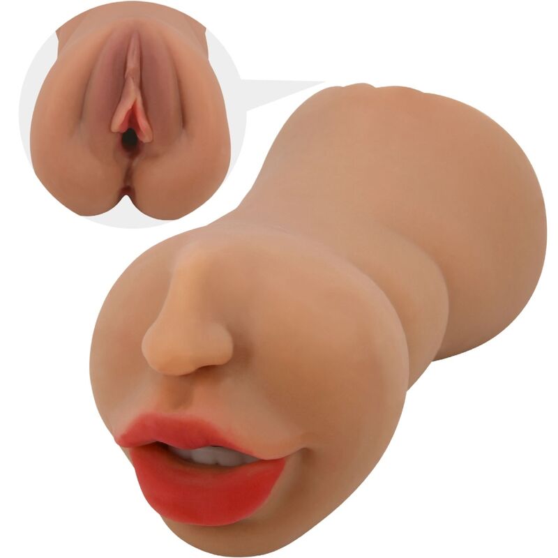 CRAZY BULL - ZOEY DOUBLE MASTURBATEUR BOUCHE ET VAGIN CHAIR CRAZY BULL