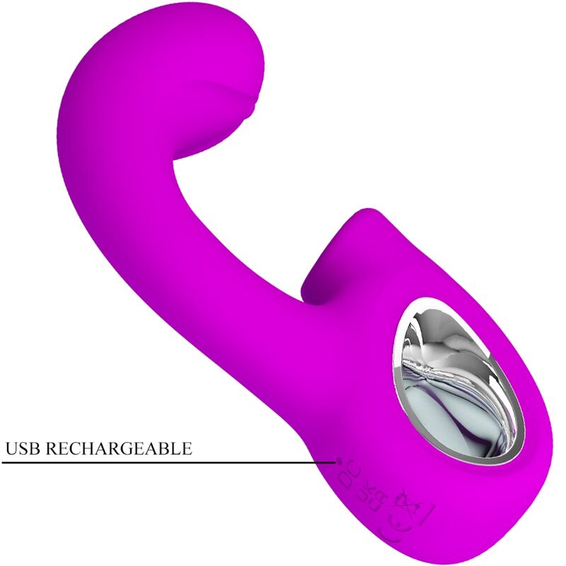 PRETTY LOVE - SIBEL VIBRATEUR POINT G + STIMULATEUR CLITORIS SIBEL 10 VIBRATIONS VIOLET PRETTY LOVE