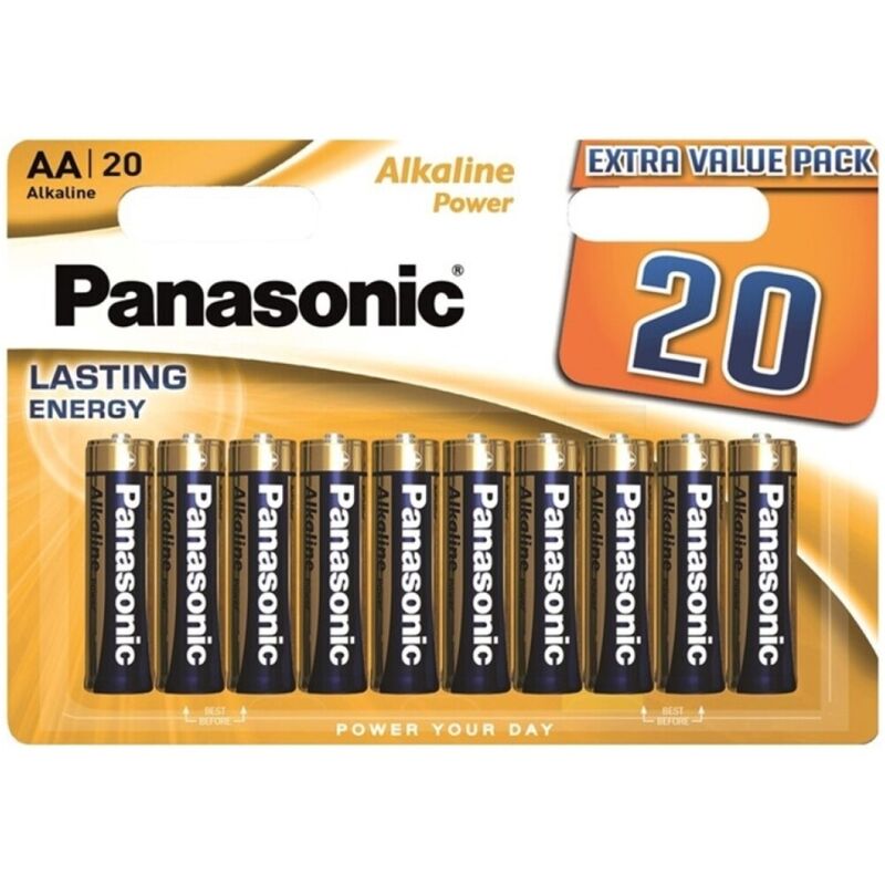 PANASONIC - BLISTER DE PILE AA ALCALINE BRONZE LR6*20 PANASONIC