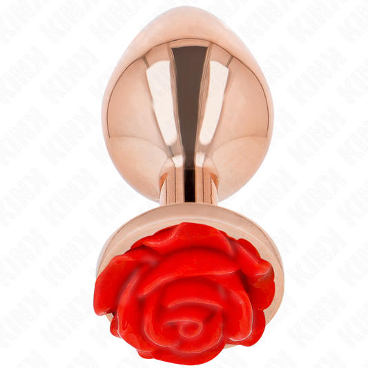 KINK - PLUG ANAL OR ROSE AVEC ROSE ROUGE L KINK PLEASURE PLUGS
