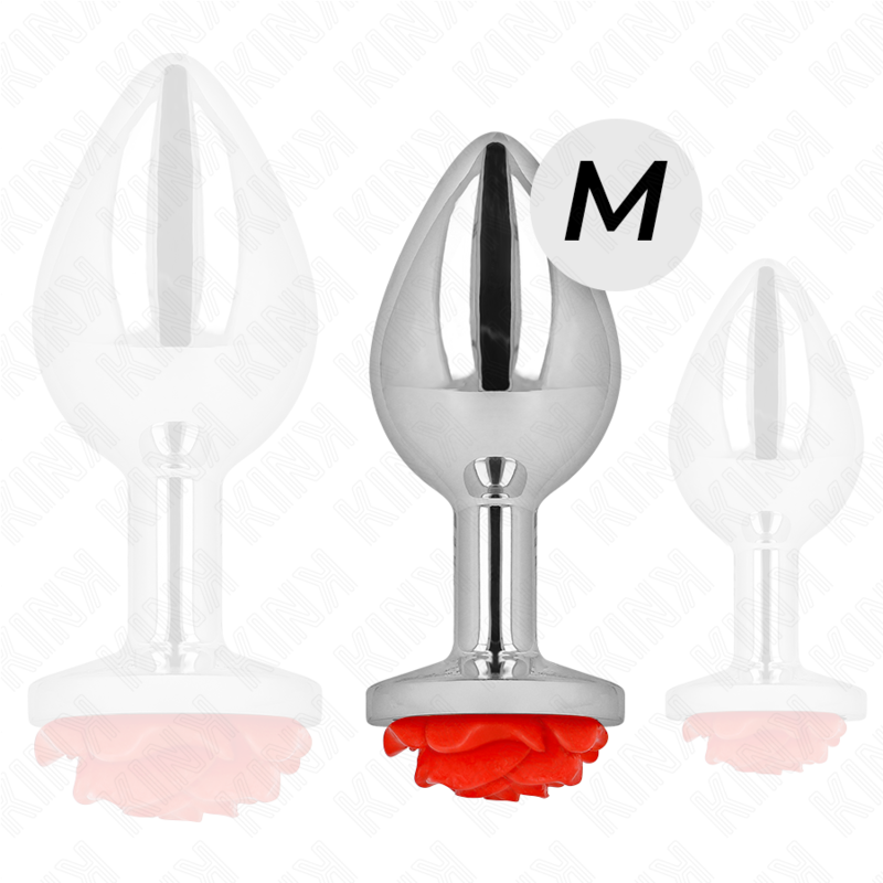 KINK - PLUG ANAL ROSE ROUGE TAILLE M KINK PLEASURE PLUGS