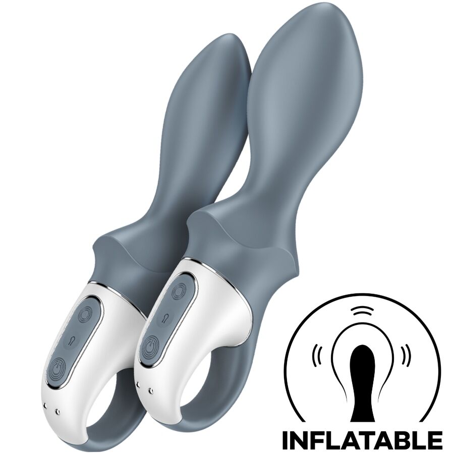 SATISFYER - AIR PUMP BOOTY 1 VIBRATEUR GONFLABLE ANAL GRIS SATISFYER VIBRATOR