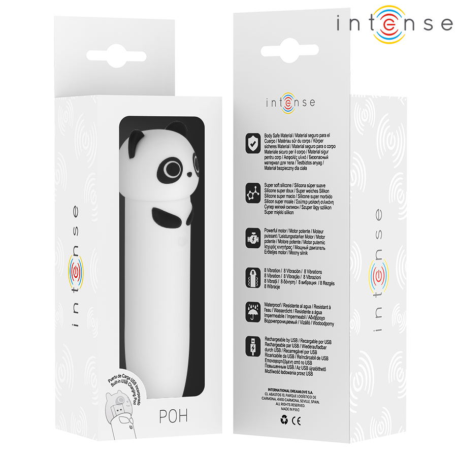 INTENSE - POH PANDA BULLET VIBRANT RECHARGEABLE USB 10 X 2,2 CM INTENSE FUN