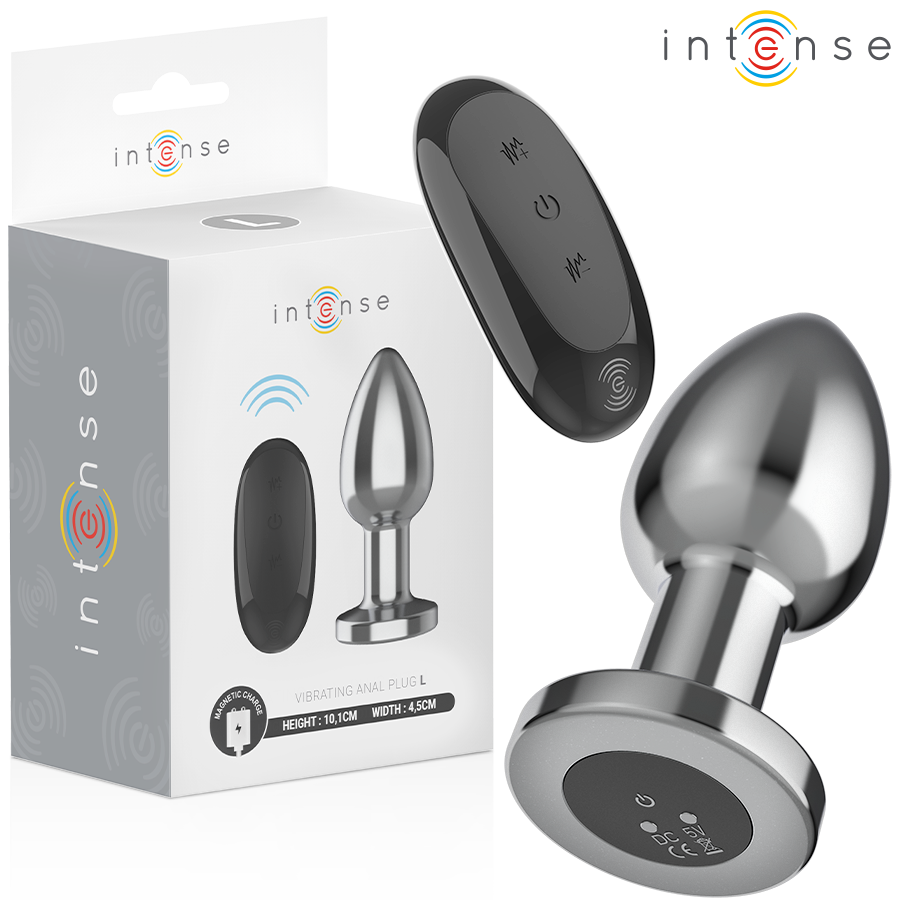 INTENSE - PLUG ANAL 10 VIBRATIONS MÉTAL AVEC TÉLÉCOMMANDE L INTENSE ANAL TOYS