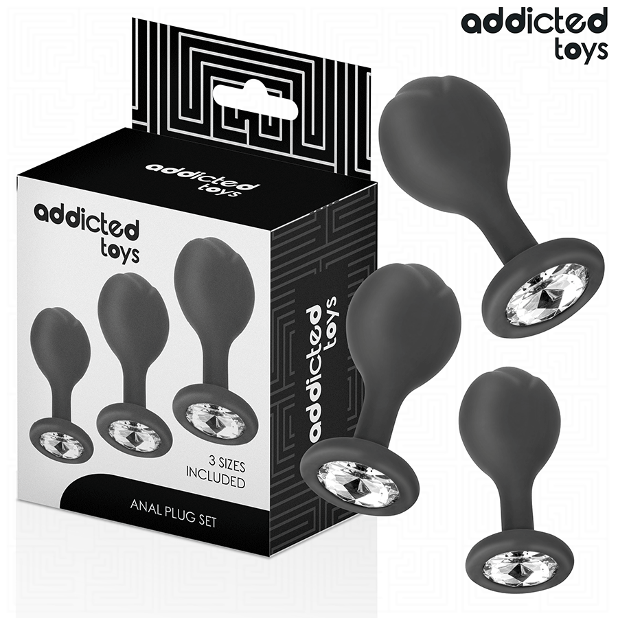 ADDICTED TOYS - LOT DE 3 PLUG ANAL AVEC BIJOU ADDICTED TOYS