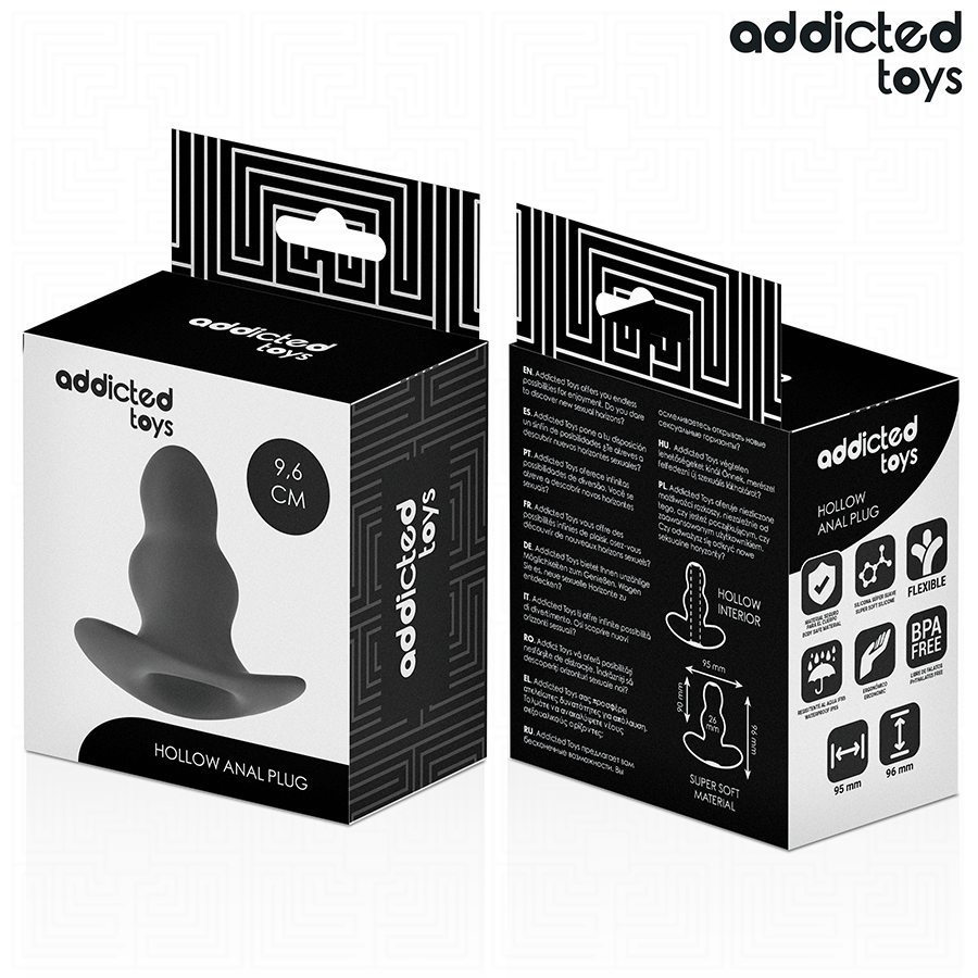 ADDICTED TOYS - PLUG ANAL CREUX TAILLE M 9,6 CM ADDICTED TOYS