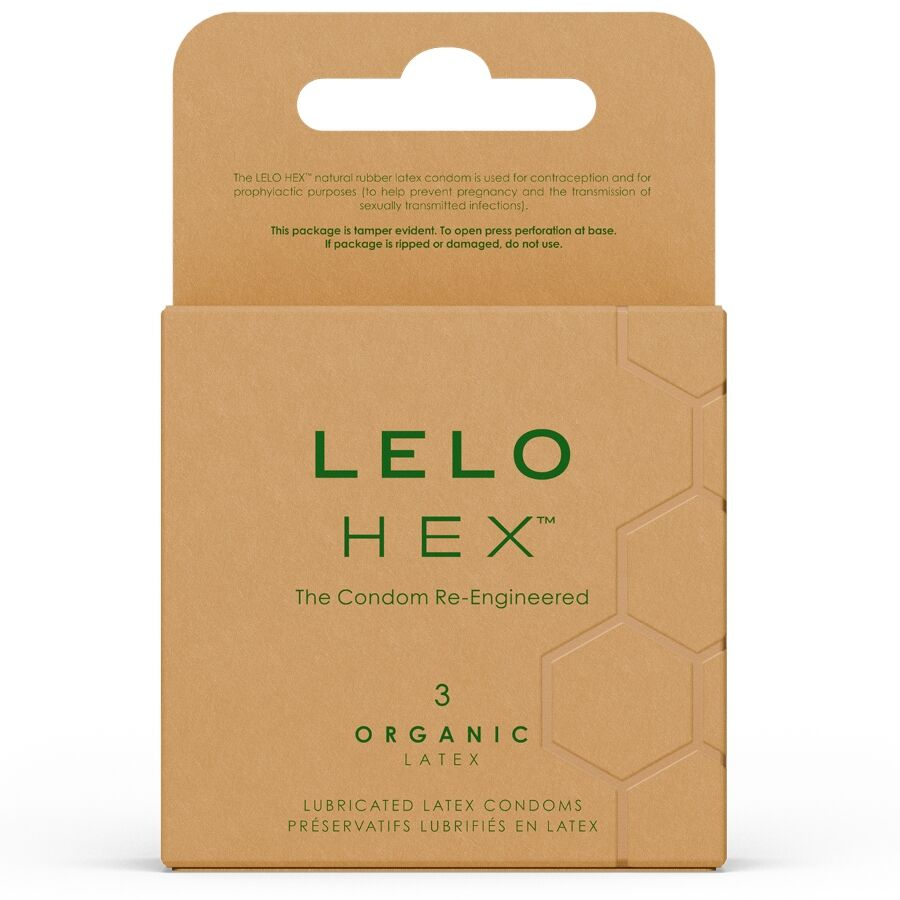 LELO - HEX BOÎTE DE PRÉSERVATIFS BIOLOGIQUES 3 UNITÉS LELO