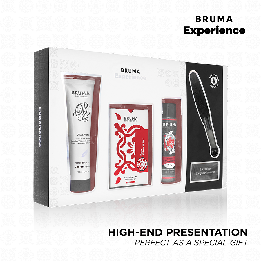 BRUMA XPERIENCE - KIT TENTATION FRAISE DOUCE AVEC AMPLIFICATEUR D'ORGASME BRUMA