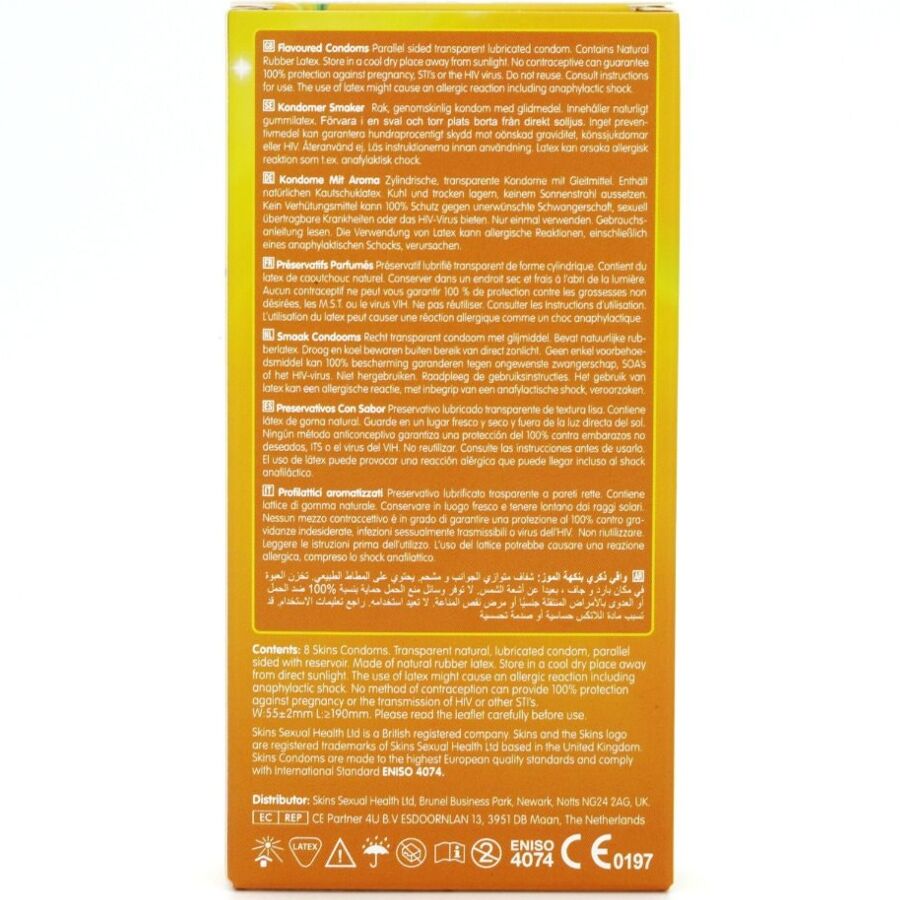 SKINS - PACK DE 8 PRÉSERVATIFS BANANE PREMIUM SKINS