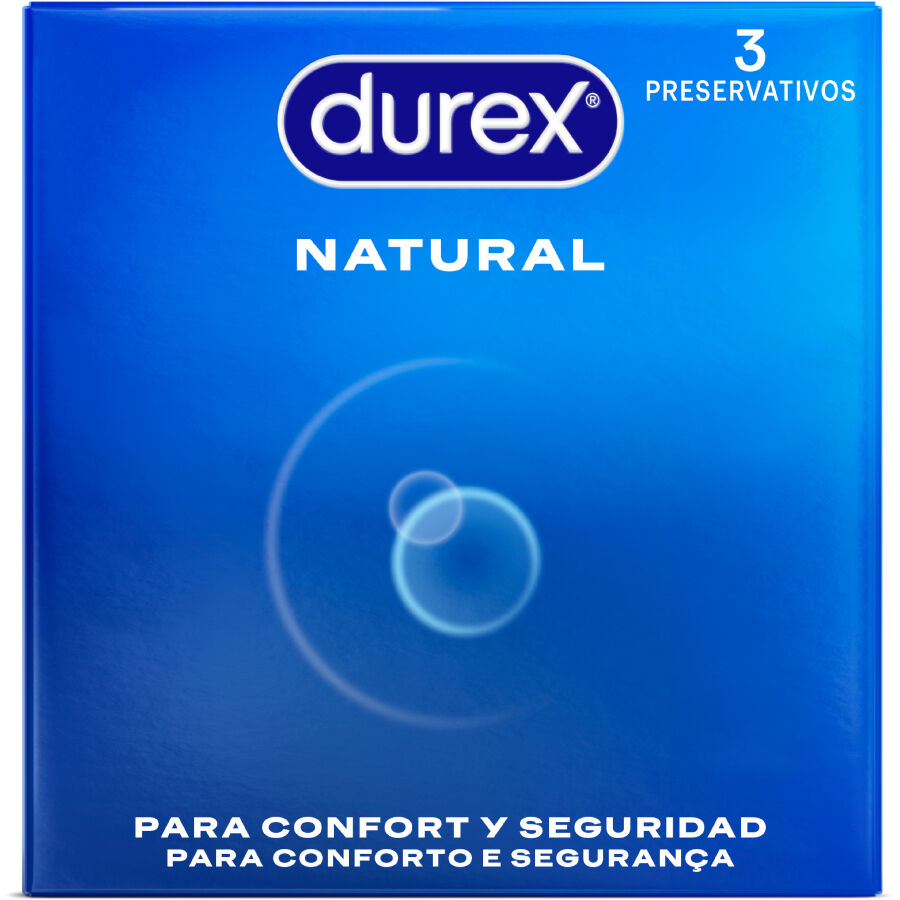 DUREX - PRÉSERVATIFS NATURELS 3 UNITÉS DUREX CONDOMS