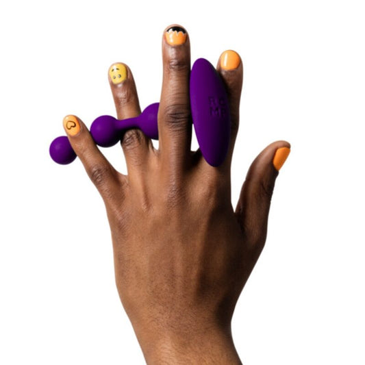 ROMP - AMP PERLES ANALES EN SILICONE FLEXIBLE VIOLETTES 12,5 CM