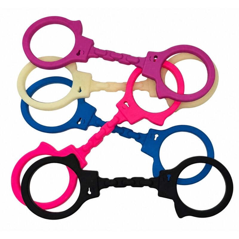 DIABLO PICANTE - MENOTTES EN SILICONE BLEUES