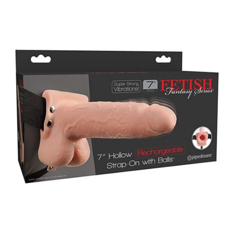 FETISH FANTASY SERIES - GODEMICHET VIBRANT Creux RÉALISTE AVEC BOULES 17,8 CM