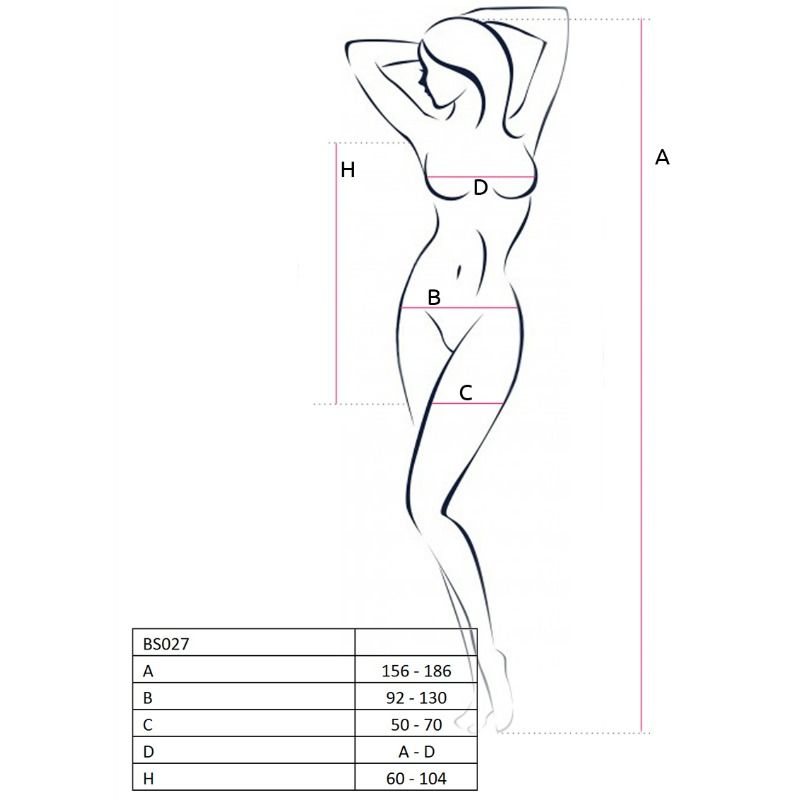 PASSION - FEMME BS027 BODYSTOCKING ROUGE STYLE ROBE TAILLE UNIQUE PASSION WOMAN BODYSTOCKINGS