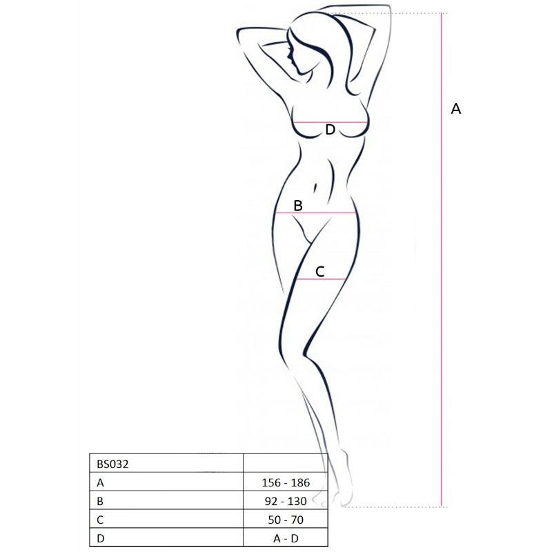 PASSION - FEMME BS032 BODYSTOCKING NOIR TAILLE UNIQUE PASSION WOMAN