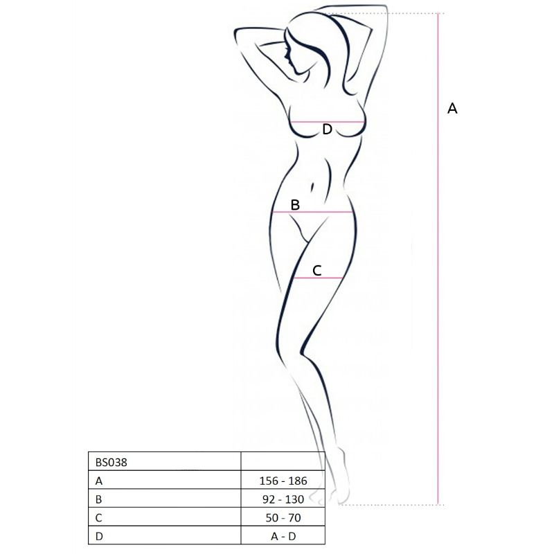 PASSION - FEMME BS038 BODYSTOCKING BLANC TAILLE UNIQUE PASSION WOMAN
