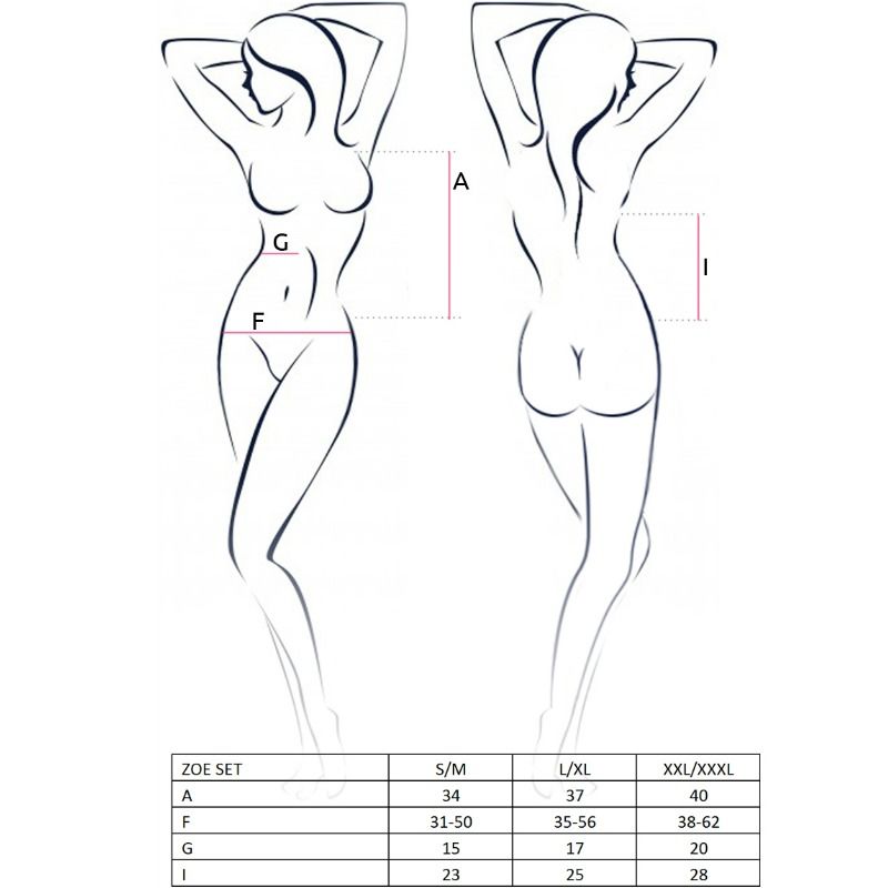 PASSION - ENSEMBLE ZOE FEMME TAILLE S/M PASSION WOMAN SETS